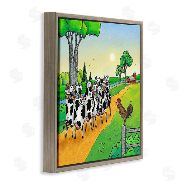 Stupell Industries Roger Straub | Funny Cows Come Home