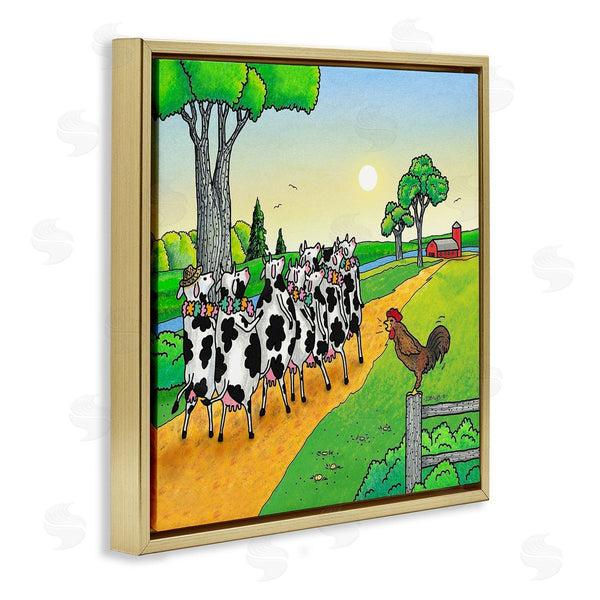 Stupell Industries Roger Straub | Funny Cows Come Home