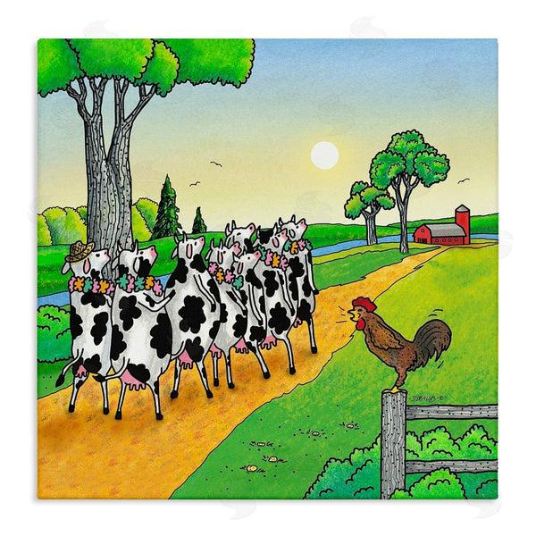 stupell industries Roger Straub | Funny Cows Come Home