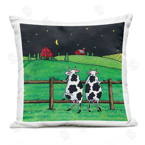 Stupell Industries Roger Straub | Girls Night Out Cows Printed Throw Pillow