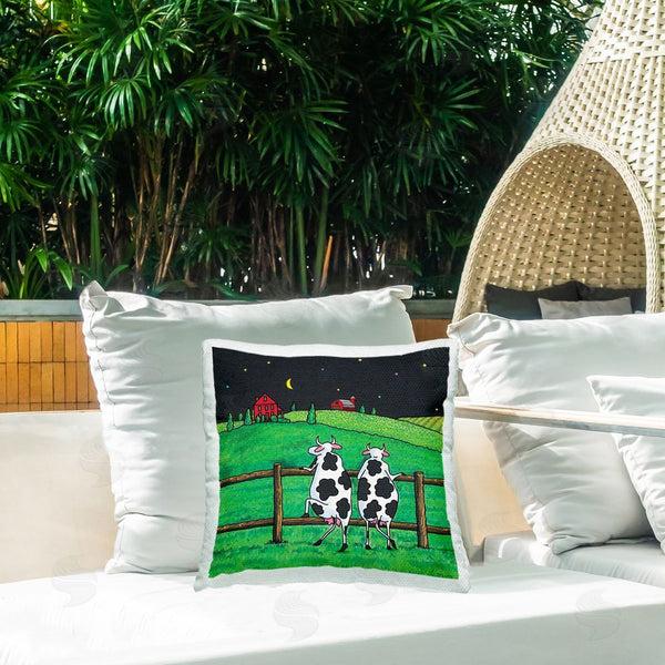 Stupell Industries Roger Straub | Girls Night Out Cows Printed Throw Pillow