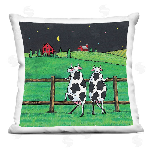 stupell industries Roger Straub | Girls Night Out Cows Printed Throw Pillow