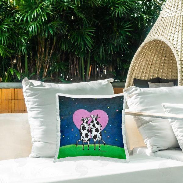 Stupell Industries Roger Straub | Loving Significant Udder Printed Throw Pillow