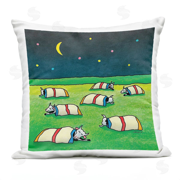 Stupell Industries Roger Straub | Pasture Cows Bedtime Printed Throw Pillow