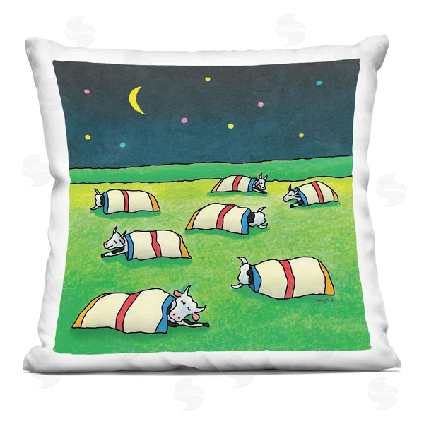stupell industries Roger Straub | Pasture Cows Bedtime Printed Throw Pillow