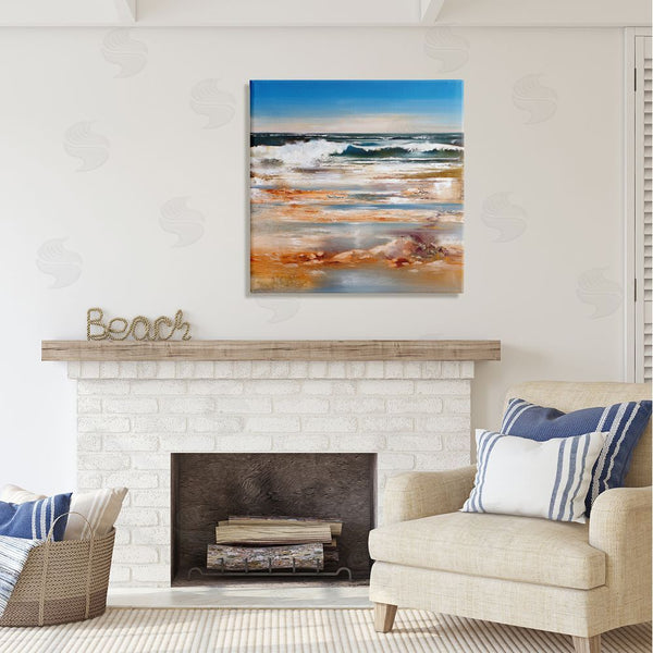 Stupell Industries Ron Di Scenza | Rolling Waves Abstract Shore Wall Art