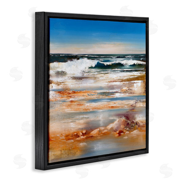 Stupell Industries Ron Di Scenza | Rolling Waves Abstract Shore Wall Art