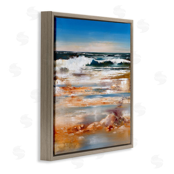 Stupell Industries Ron Di Scenza | Rolling Waves Abstract Shore Wall Art