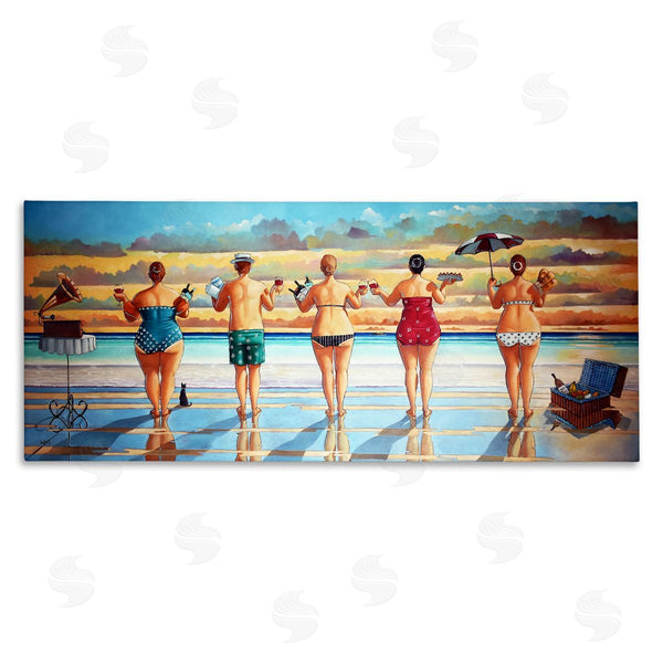 stupell industries Ronald West | Beach Friends Coastal Summer Fun Wall Art
