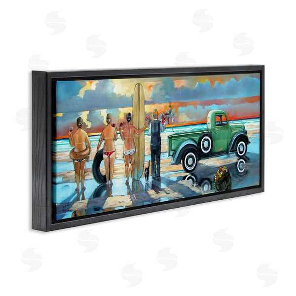 Stupell Industries Ronald West | Butler Serving Beach Girls Scene Wall Art