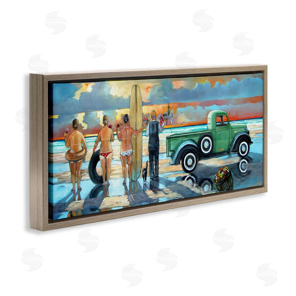 Stupell Industries Ronald West | Butler Serving Beach Girls Scene Wall Art