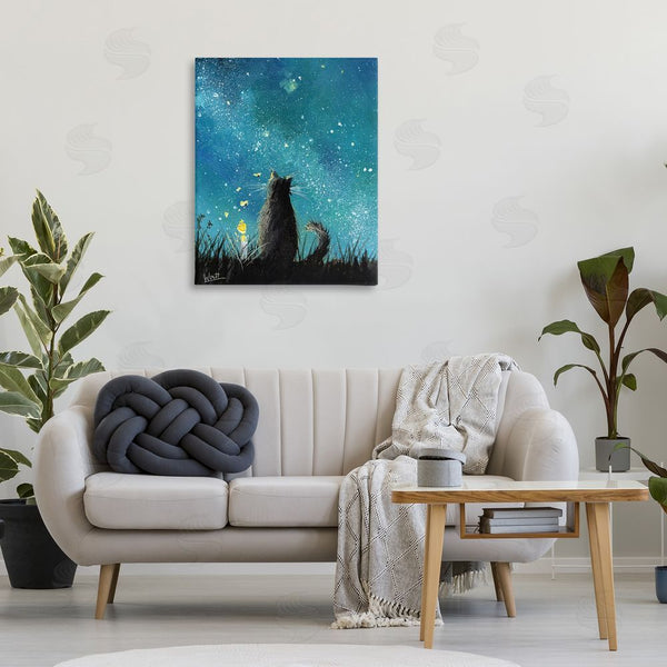 Stupell Industries Ronald West | Cat Gazing At Stars Wall Art