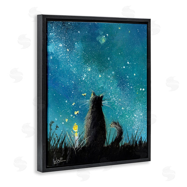 Stupell Industries Ronald West | Cat Gazing At Stars Wall Art