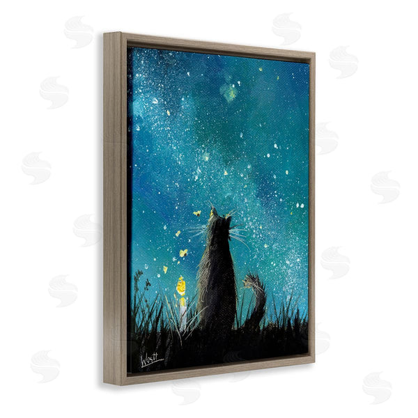 Stupell Industries Ronald West | Cat Gazing At Stars Wall Art