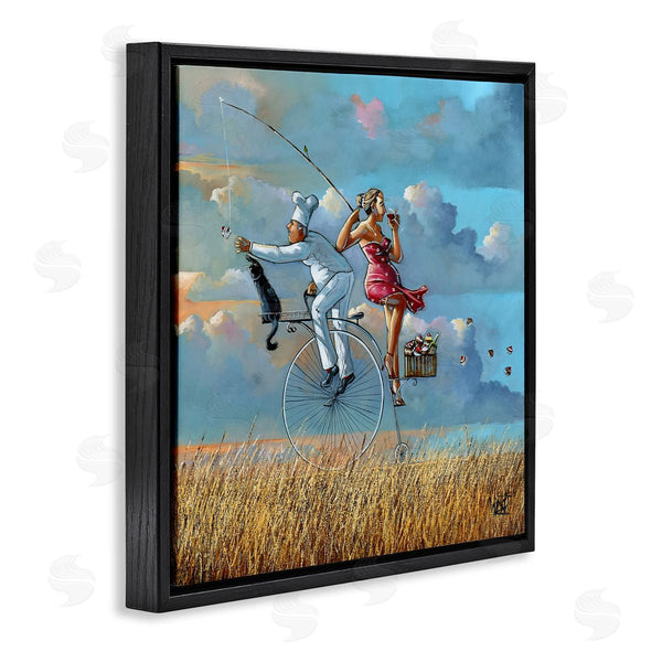 Stupell Industries Ronald West | Charming Lady & Chef Bicycle View
