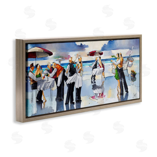 Stupell Industries Ronald West | Fancy Dinner On Beach Wall Art