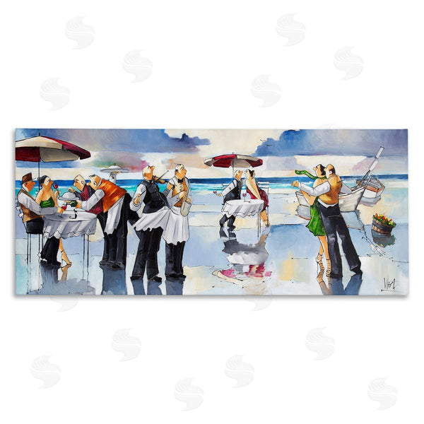stupell industries Ronald West | Fancy Dinner on Beach Wall Art