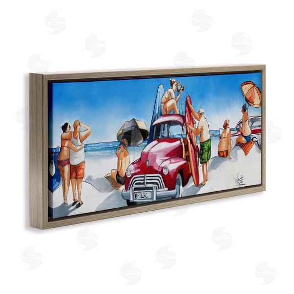 Stupell Industries Ronald West | Group Of Beachgoers Wall Art