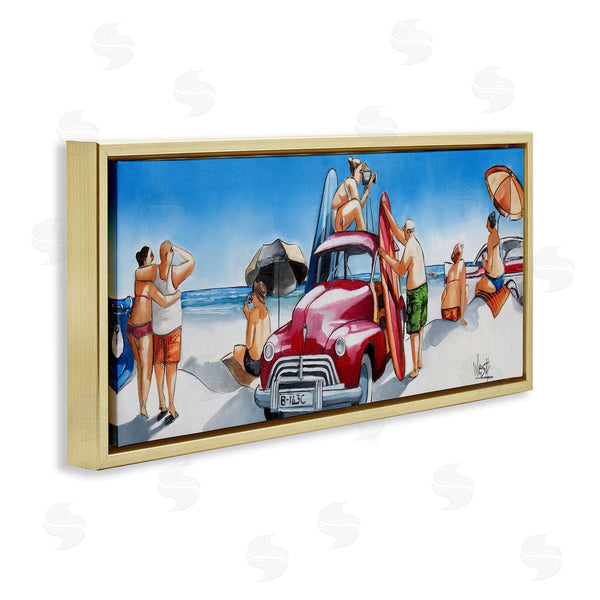 Stupell Industries Ronald West | Group Of Beachgoers Wall Art