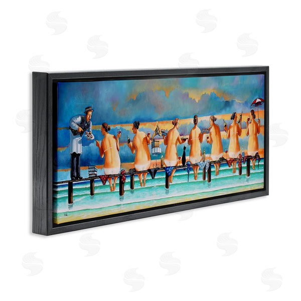 Stupell Industries Ronald West | Ladies Enjoying Beach Wall Art
