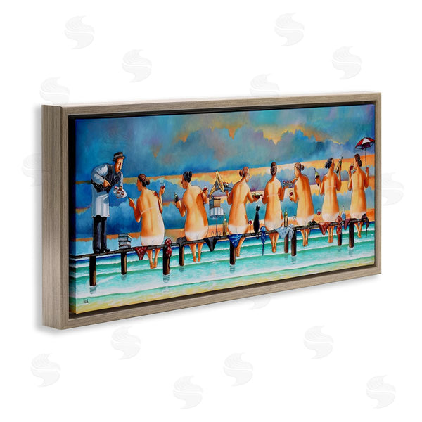 Stupell Industries Ronald West | Ladies Enjoying Beach Wall Art