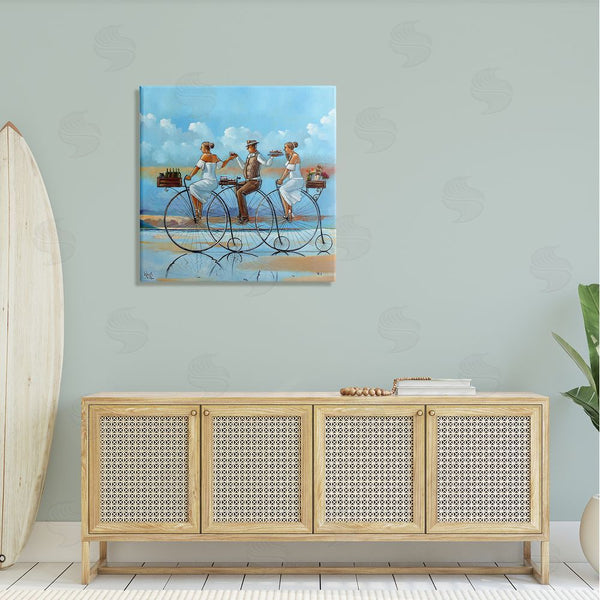 Stupell Industries Ronald West | Summer Shore Bicycle Ride Wall Art