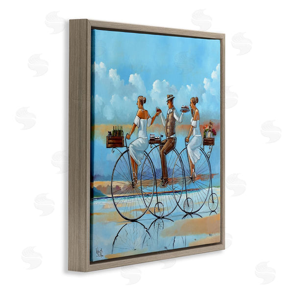 Stupell Industries Ronald West | Summer Shore Bicycle Ride Wall Art
