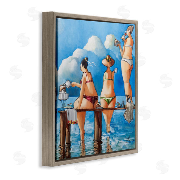 Stupell Industries Ronald West | Tea Break On The Jetty Wall Art