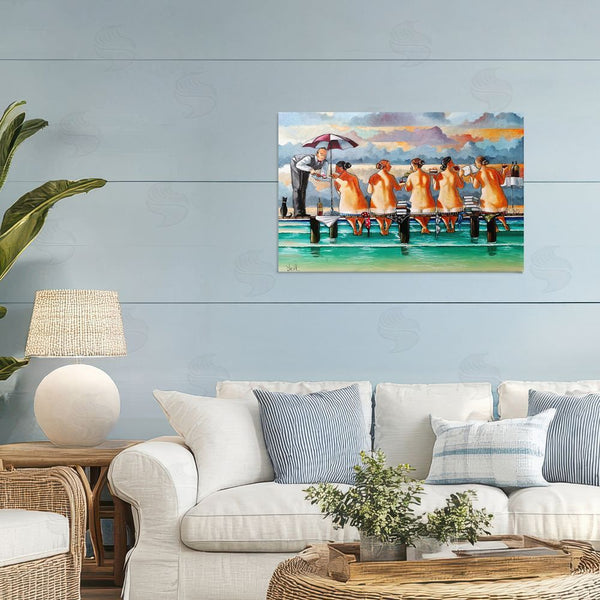 Stupell Industries Ronald West | The Book Club Beachgoers Wall Art