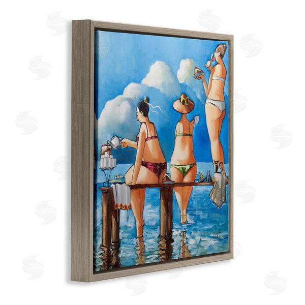 Stupell Industries Ronald West | Whimsical Summer Beach Ladies