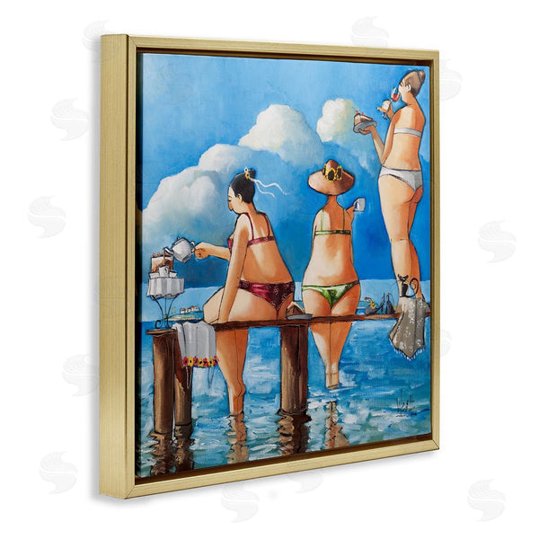 Stupell Industries Ronald West | Whimsical Summer Beach Ladies