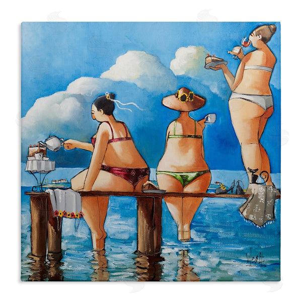 stupell industries Ronald West | Whimsical Summer Beach Ladies