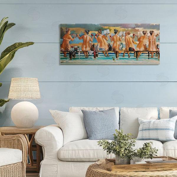 Stupell Industries Ronald West | Wine Books And Cats Jetty Wall Art