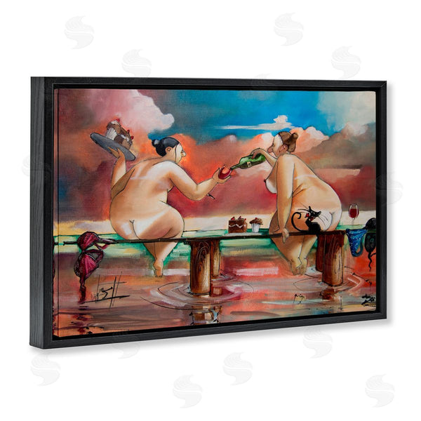 Stupell Industries Ronald West | Wine & Cake On The Jetty Wall Art