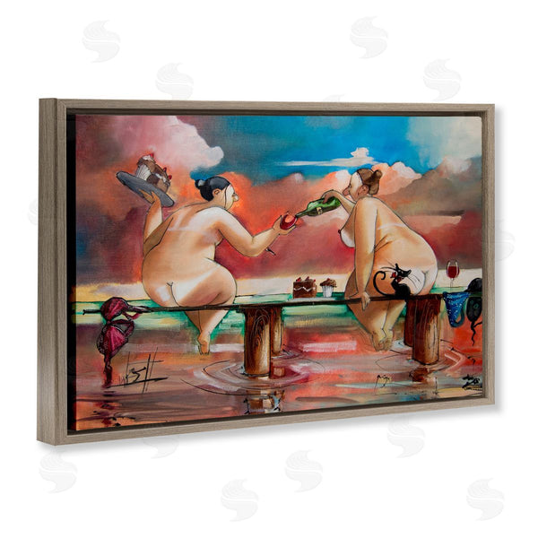 Stupell Industries Ronald West | Wine & Cake On The Jetty Wall Art