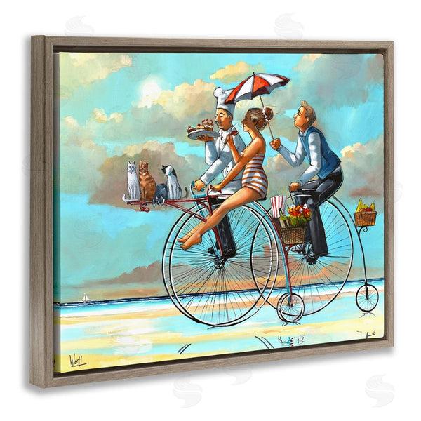 Stupell Industries Ronald West | Woman & Butler Bicycle Ride