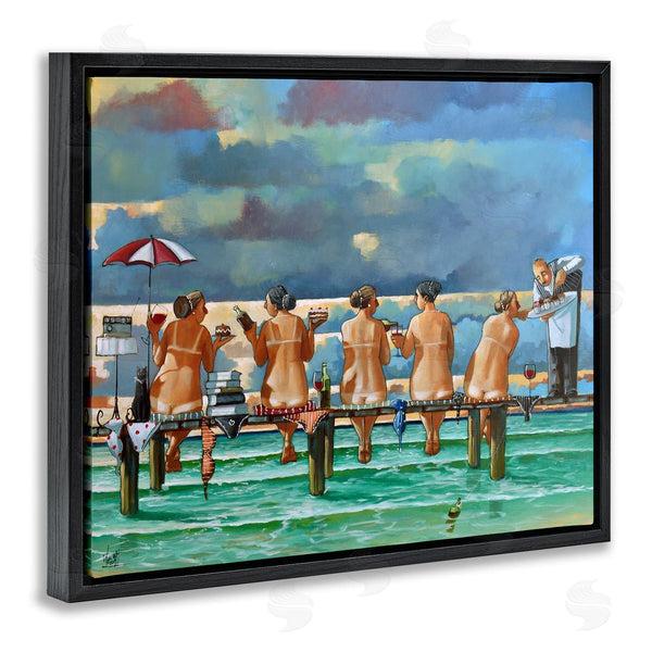 Stupell Industries Ronald West | Women On Dock With Tan Lines