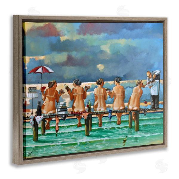 Stupell Industries Ronald West | Women On Dock With Tan Lines