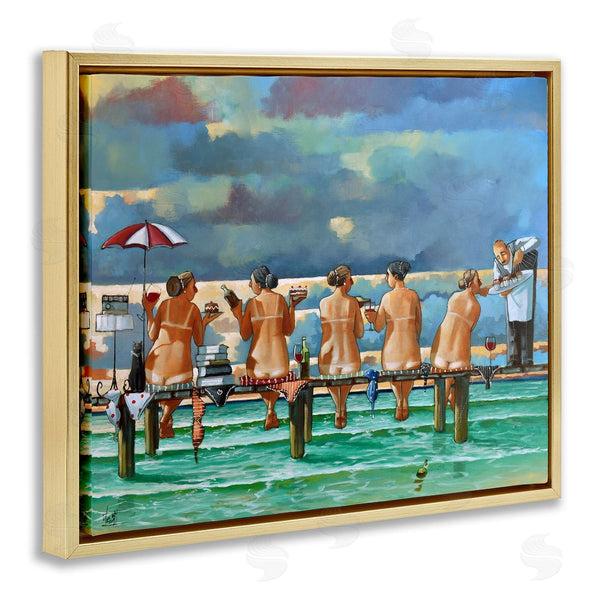 Stupell Industries Ronald West | Women On Dock With Tan Lines
