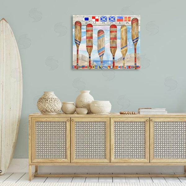 Stupell Industries Ronnie Rooney | Nautical Flags & Paddles Wall Art