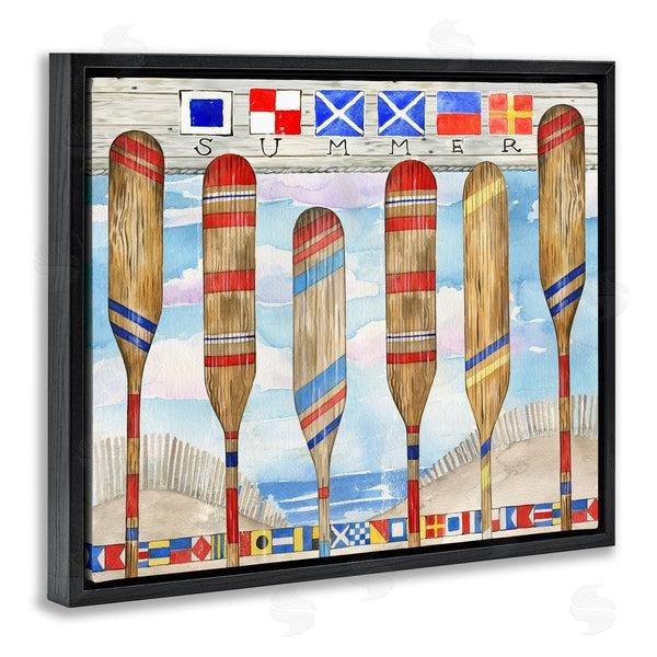 Stupell Industries Ronnie Rooney | Nautical Flags & Paddles Wall Art