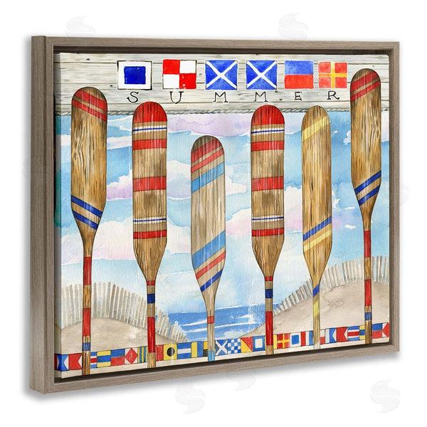 Stupell Industries Ronnie Rooney | Nautical Flags & Paddles Wall Art