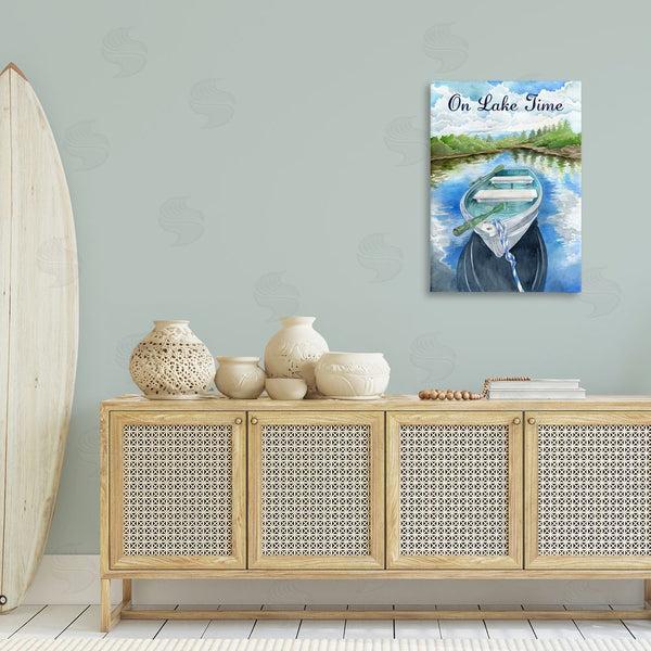 Stupell Industries Ronnie Rooney | On Lake Time Canoe Wall Art