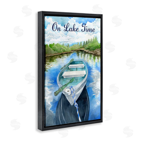 Stupell Industries Ronnie Rooney | On Lake Time Canoe Wall Art