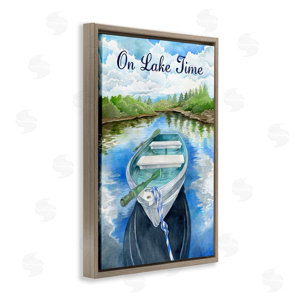 Stupell Industries Ronnie Rooney | On Lake Time Canoe Wall Art