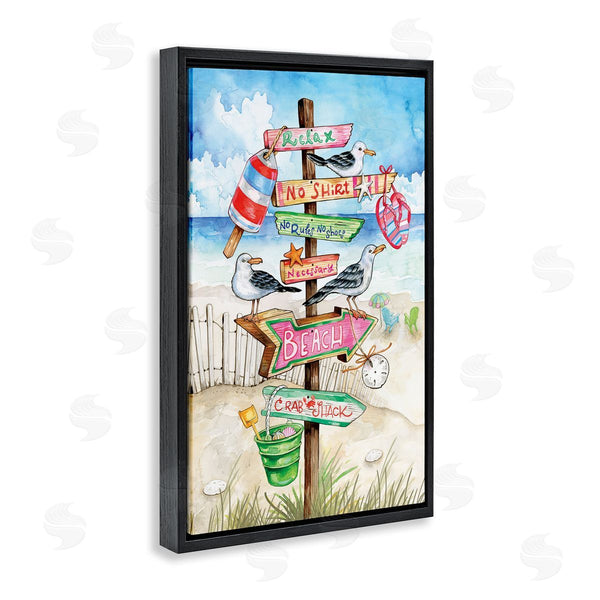 Stupell Industries Ronnie Rooney | Seaside Rules Signs Wall Art