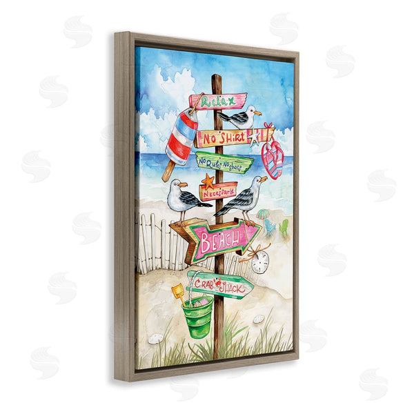 Stupell Industries Ronnie Rooney | Seaside Rules Signs Wall Art