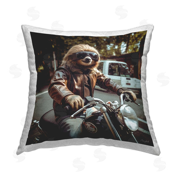 Stupell Industries Roozbeh | Animal On Motorcycle Printed Throw Pillow