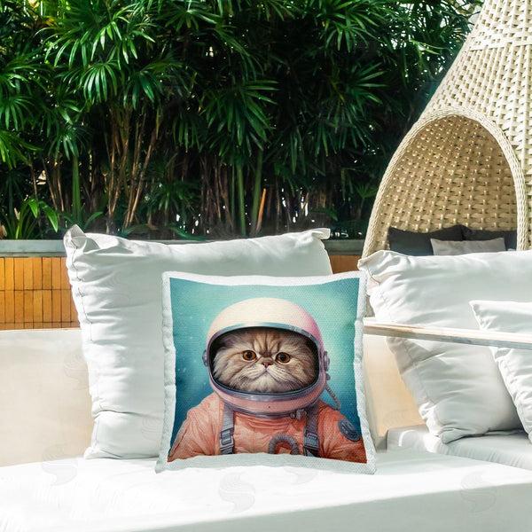 Stupell Industries Roozbeh | Astronaut Cat On Blue Printed Throw Pillow