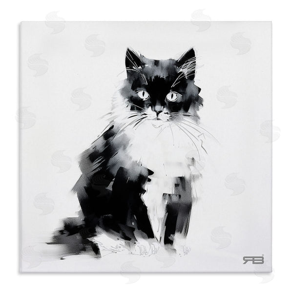 stupell industries Roozbeh Bahramali | Abstract Black and White Cat